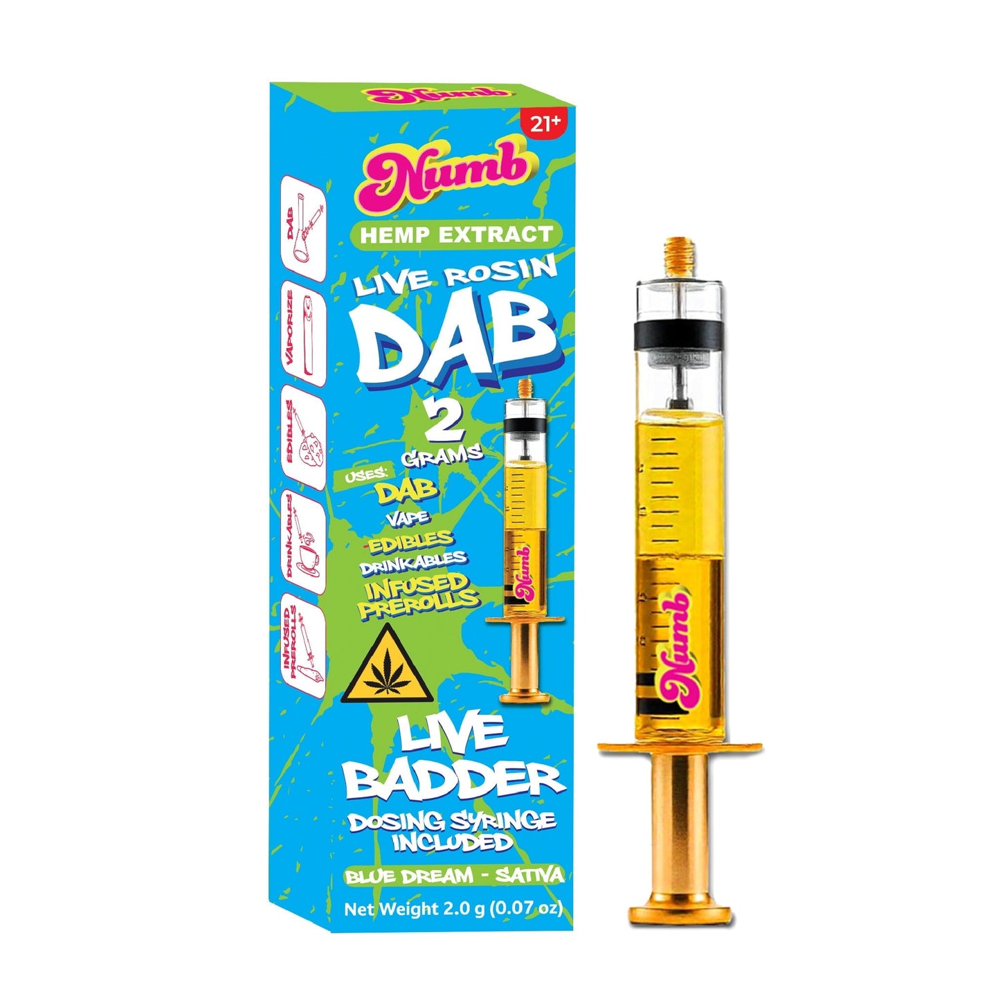 Numb Dab THC-A Rosin Syringe 2000mg 2g