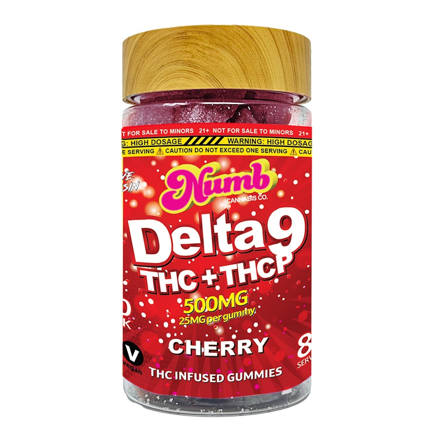 Numb Delta 9 Cherry Gummies 500mg