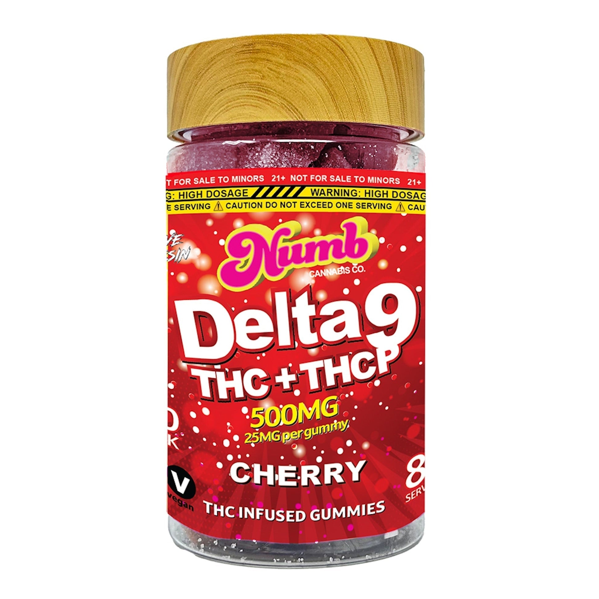 Numb Delta 9 Cherry Gummies 500mg
