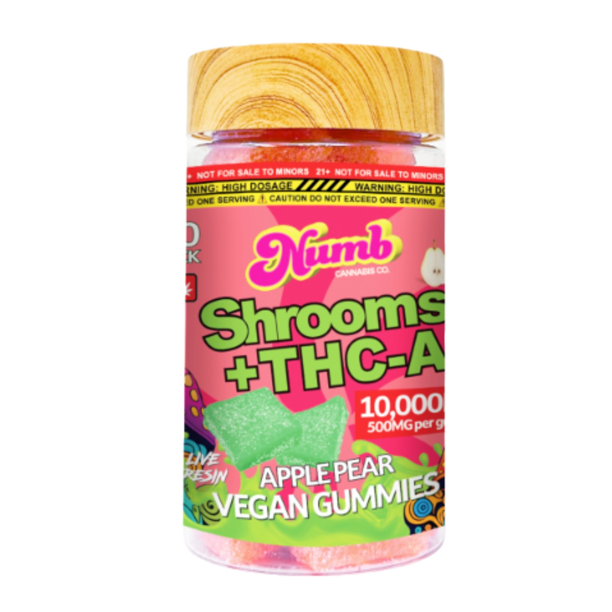 Numb Magic Mushroom THC-A Apple Pear Gummies 10000mg