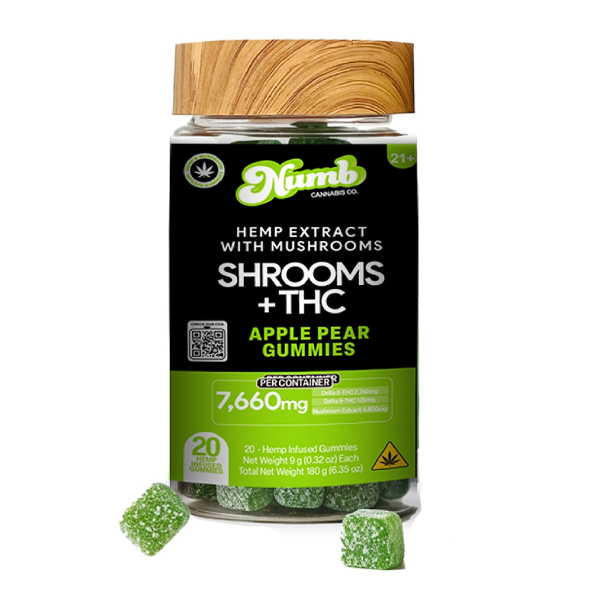 Numb Shroom + THC Blend Gummies 7660mg