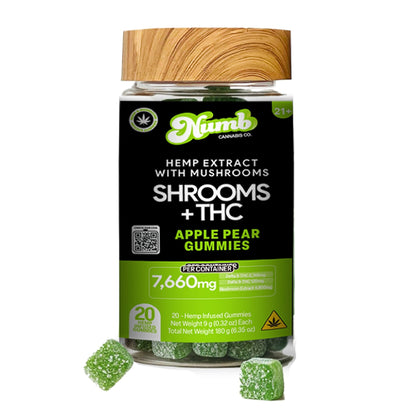 Numb Shroom + THC Blend Gummies 7660mg