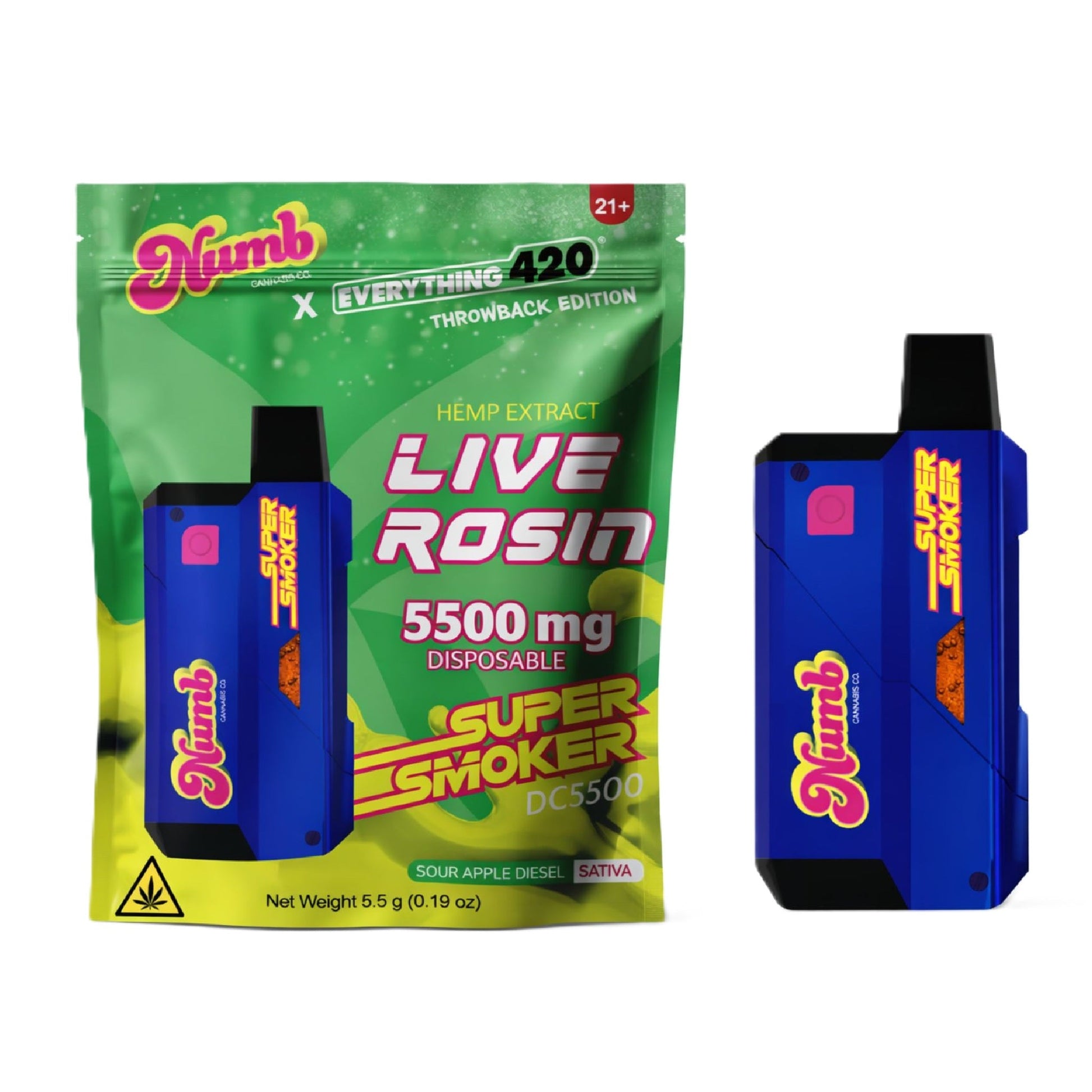 Numb Cannabis Co Super Smoker Disposable Vaporizer 5500mg