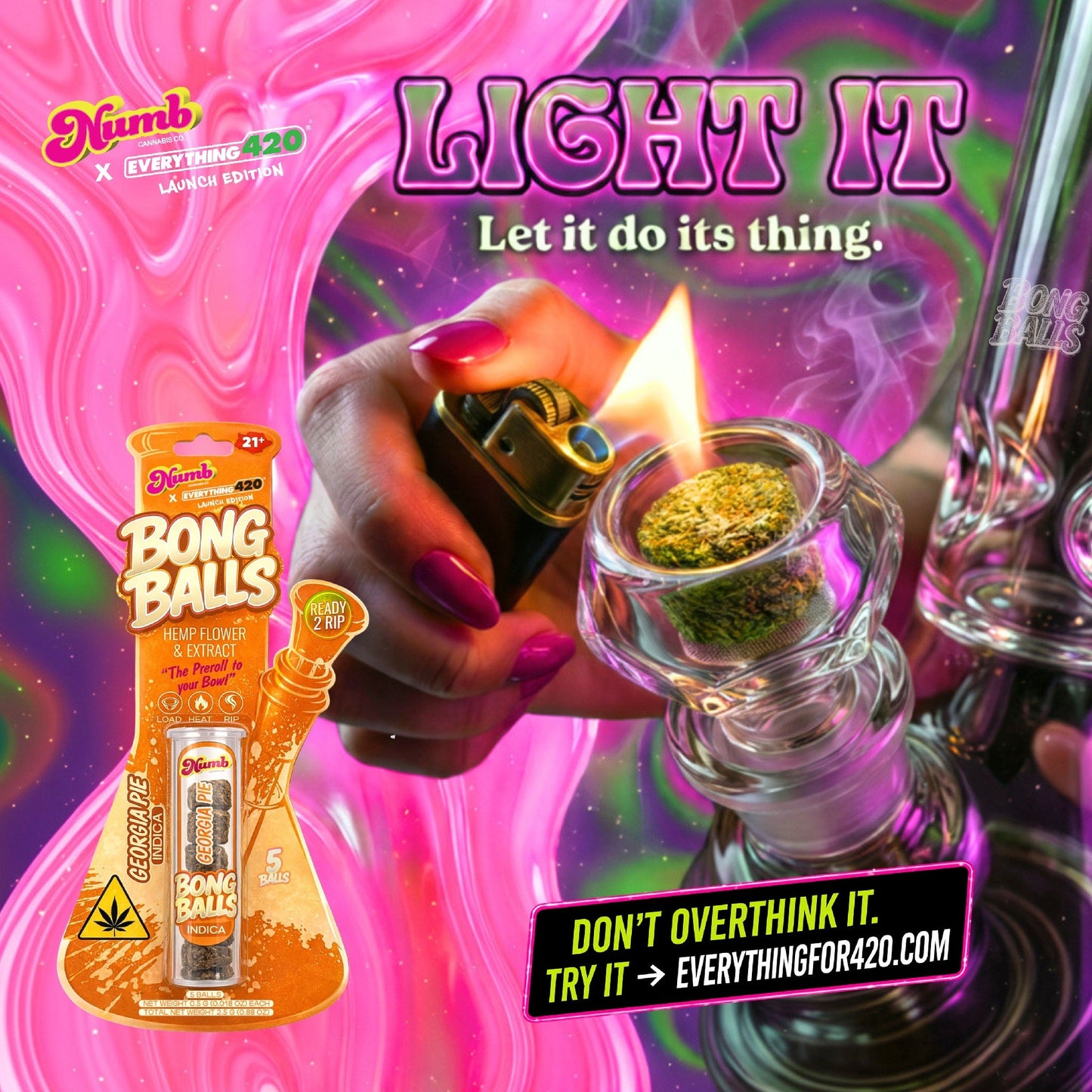 Numb x Everything 420 THC-A Bong Balls 2.5g