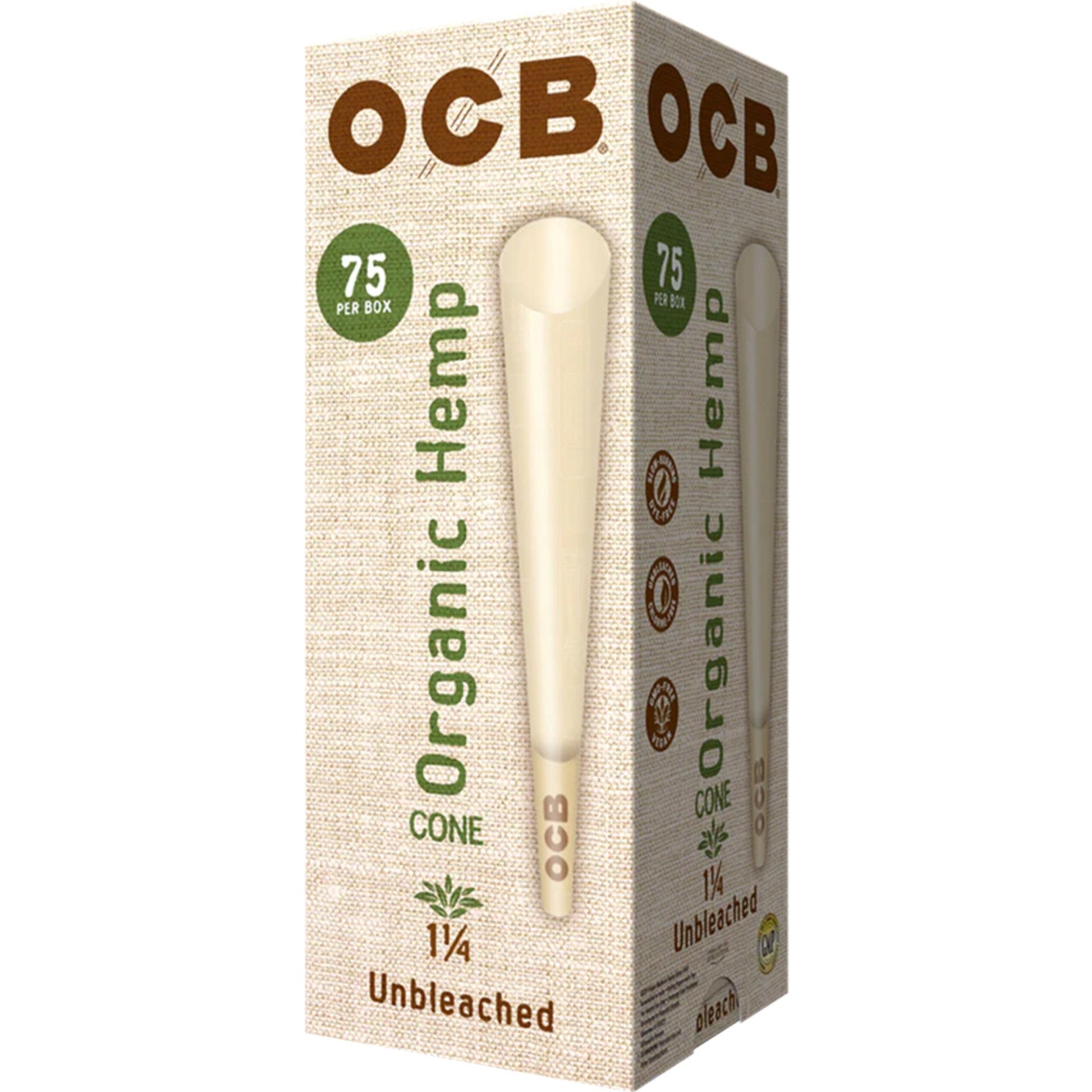 OCB Organic Hemp 1 1/4 Cone Box 50ct