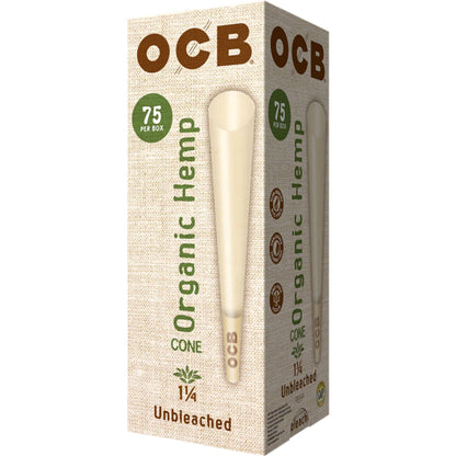 OCB Organic Hemp 1 1/4 Cone Box 50ct