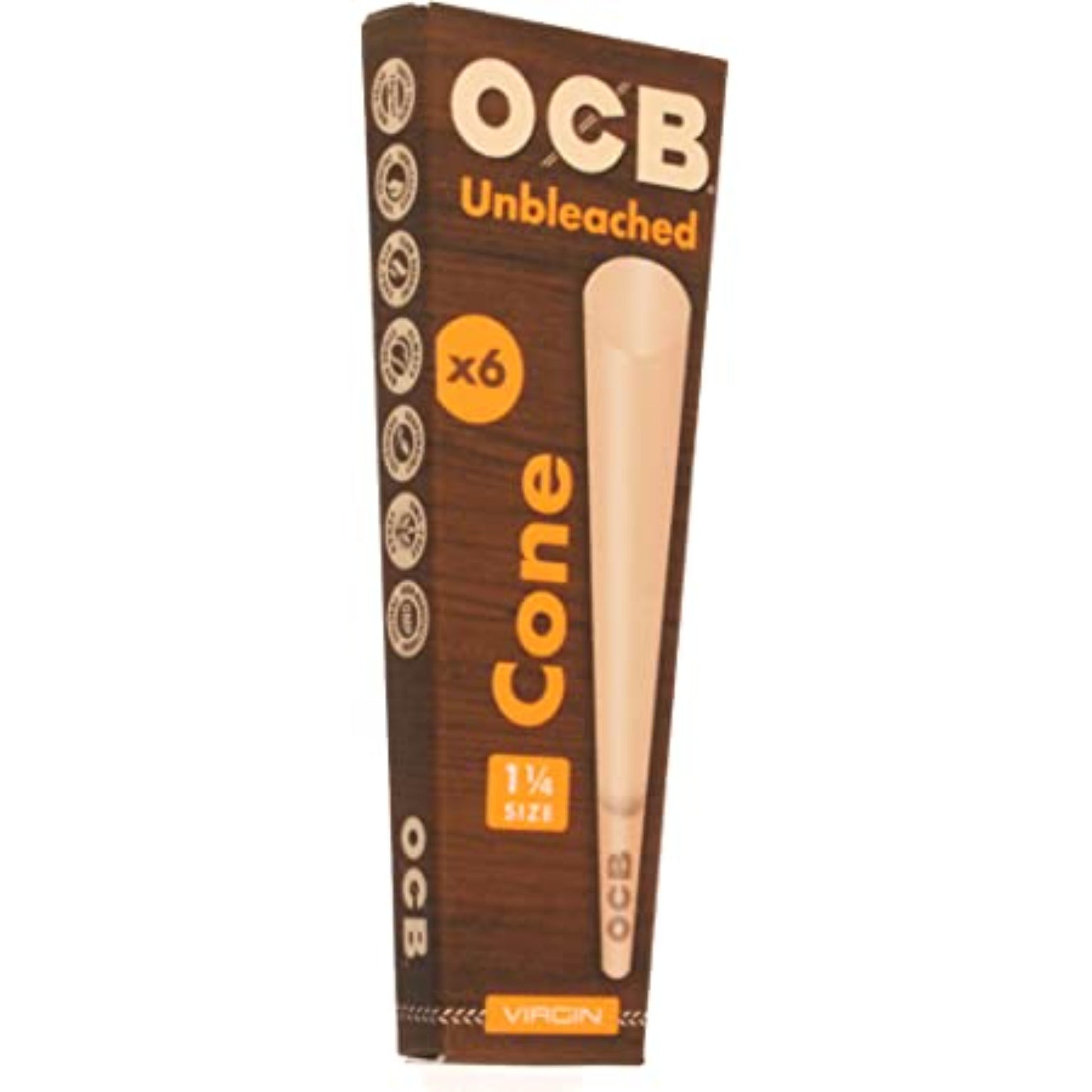 OCB Unbleached Virgin Cones 1 1/4 King Size