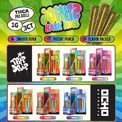 Ocho Extracts Jointz THC-A Pre-Rolls 3ct 3g