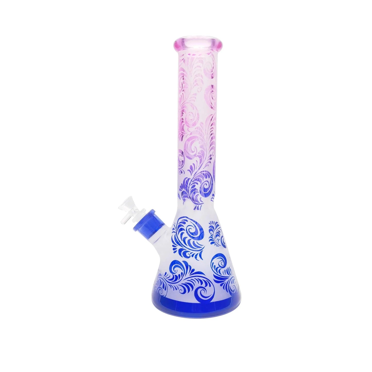 Ombre Frosted Herb Bong 14in Beaker Glass