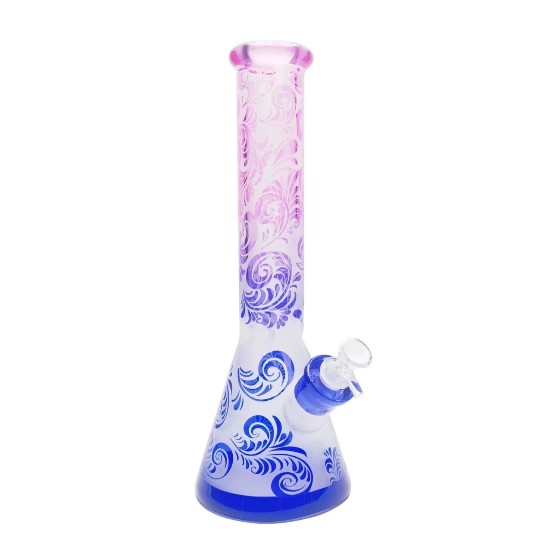 Ombre Frosted Herb Bong 14in Beaker Glass