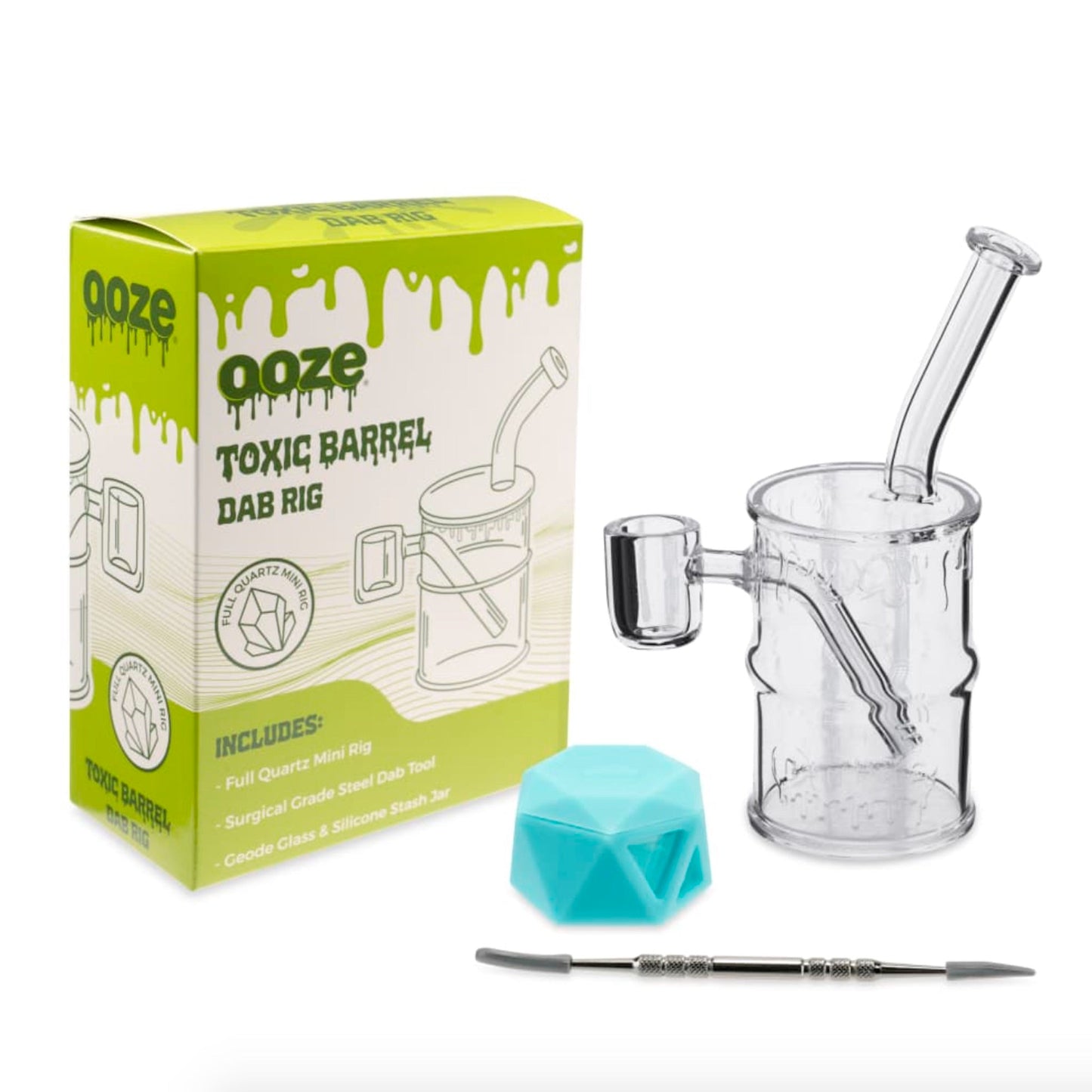 Cannatron Ooze Toxic Barrel Quartz Dab Rig 6in