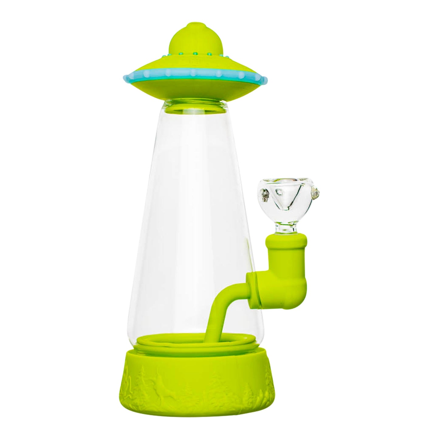 Out Of This World UFO Bong 9in Silicone Green