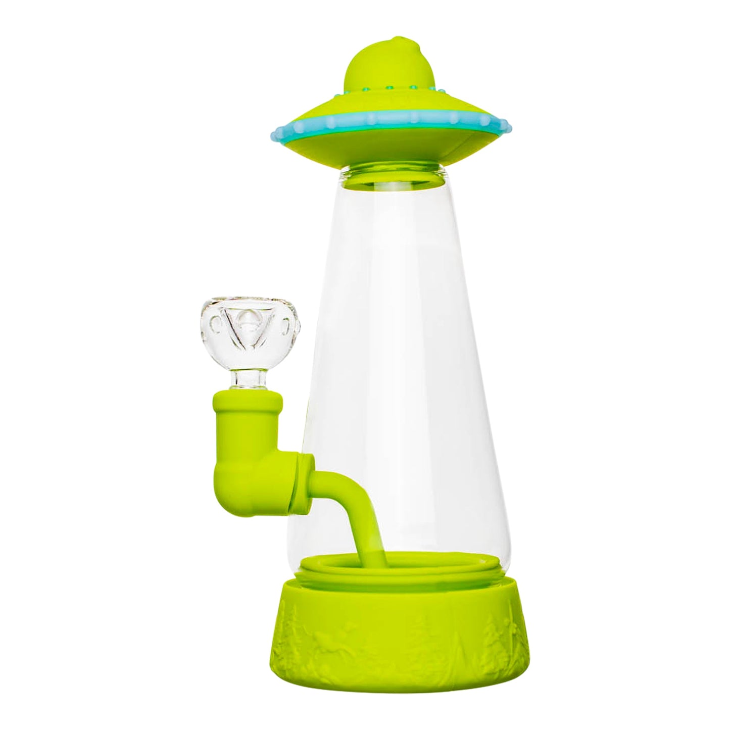 Out Of This World UFO Bong 9in Silicone Green