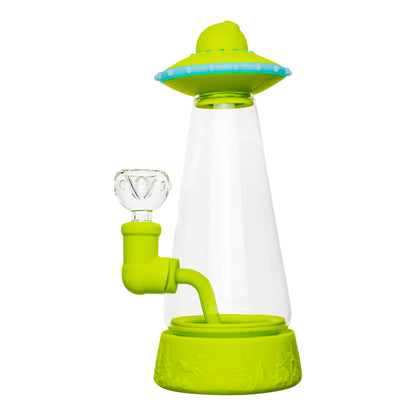 Out Of This World UFO Bong 9in Silicone Green