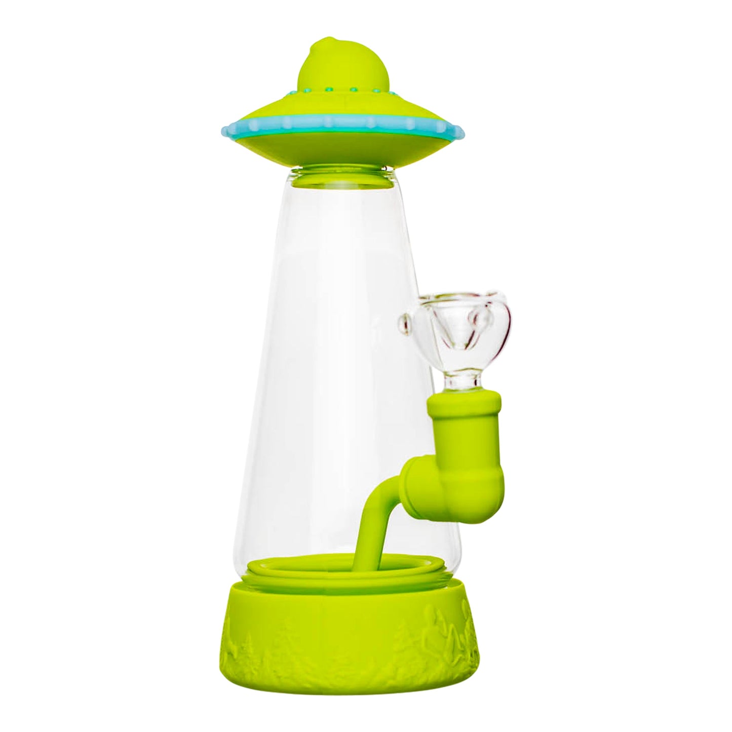 Out Of This World UFO Bong 9in Silicone Green