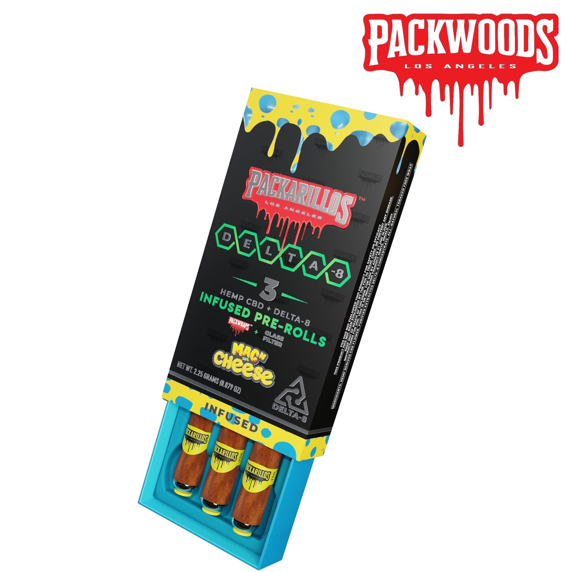 Packwoods Delta 8 Packarillos 3 Pack Pre-Roll
