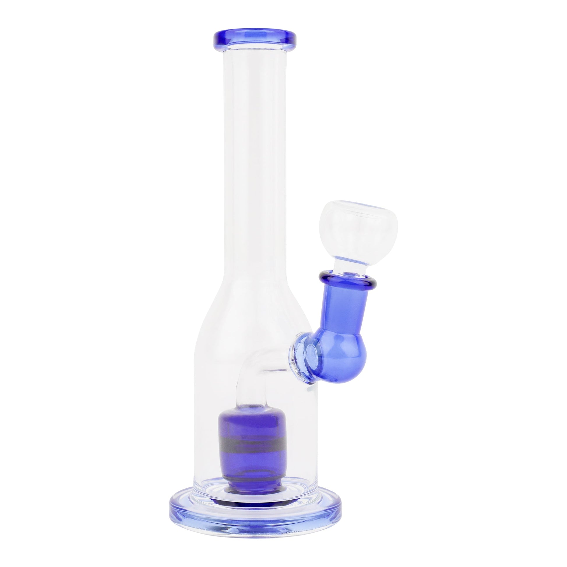 Allied International Perky Bottle Bong 7in Borosilicate Glass