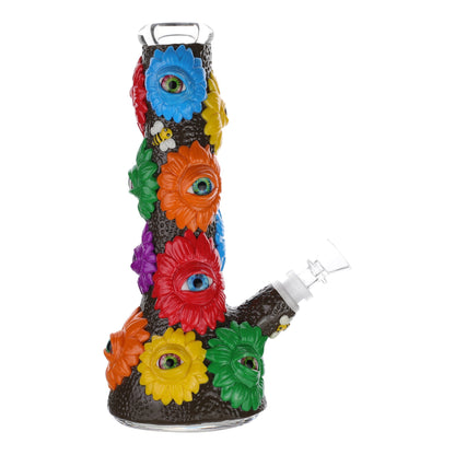 Royal Glass Pheasants Eye Beaker Bong 10in