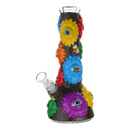 Royal Glass Pheasants Eye Beaker Bong 10in