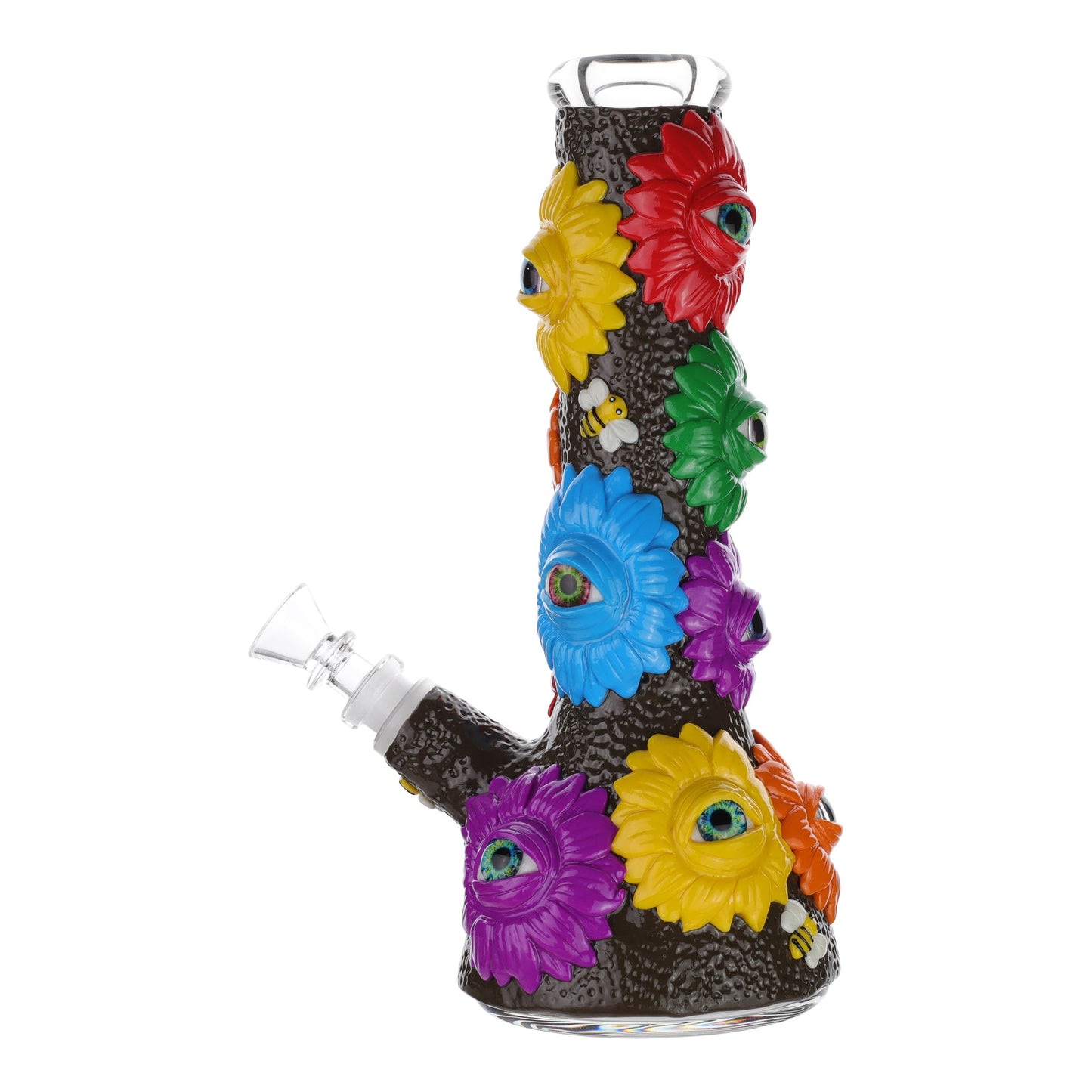 Royal Glass Pheasants Eye Beaker Bong 10in
