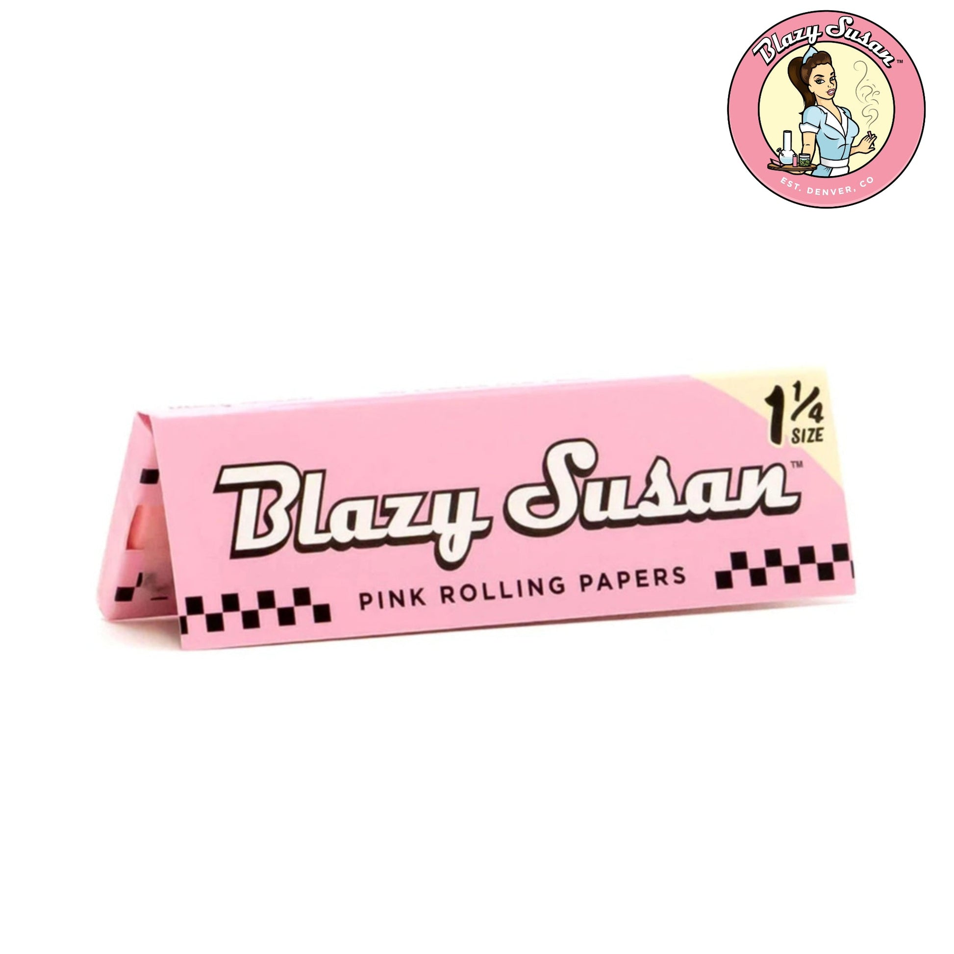 Blazy Susan Pink Rolling Papers 2 Pack 1 1/4 King Size Slim