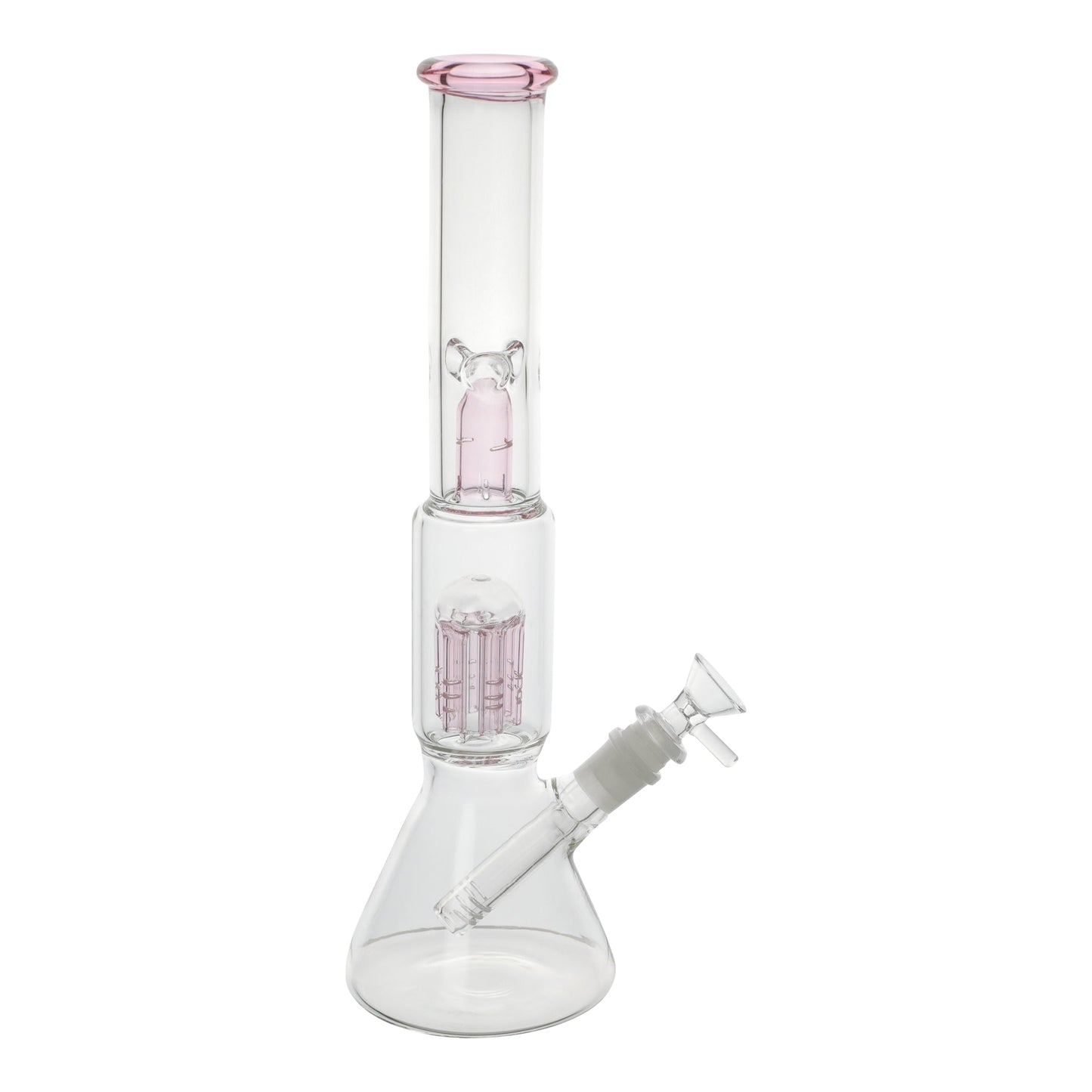 Amy Pink Bullet Perc Beaker Bong 14in