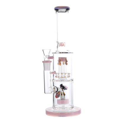 Royal Glass Pink Honey Hive Percolator Bong 14in