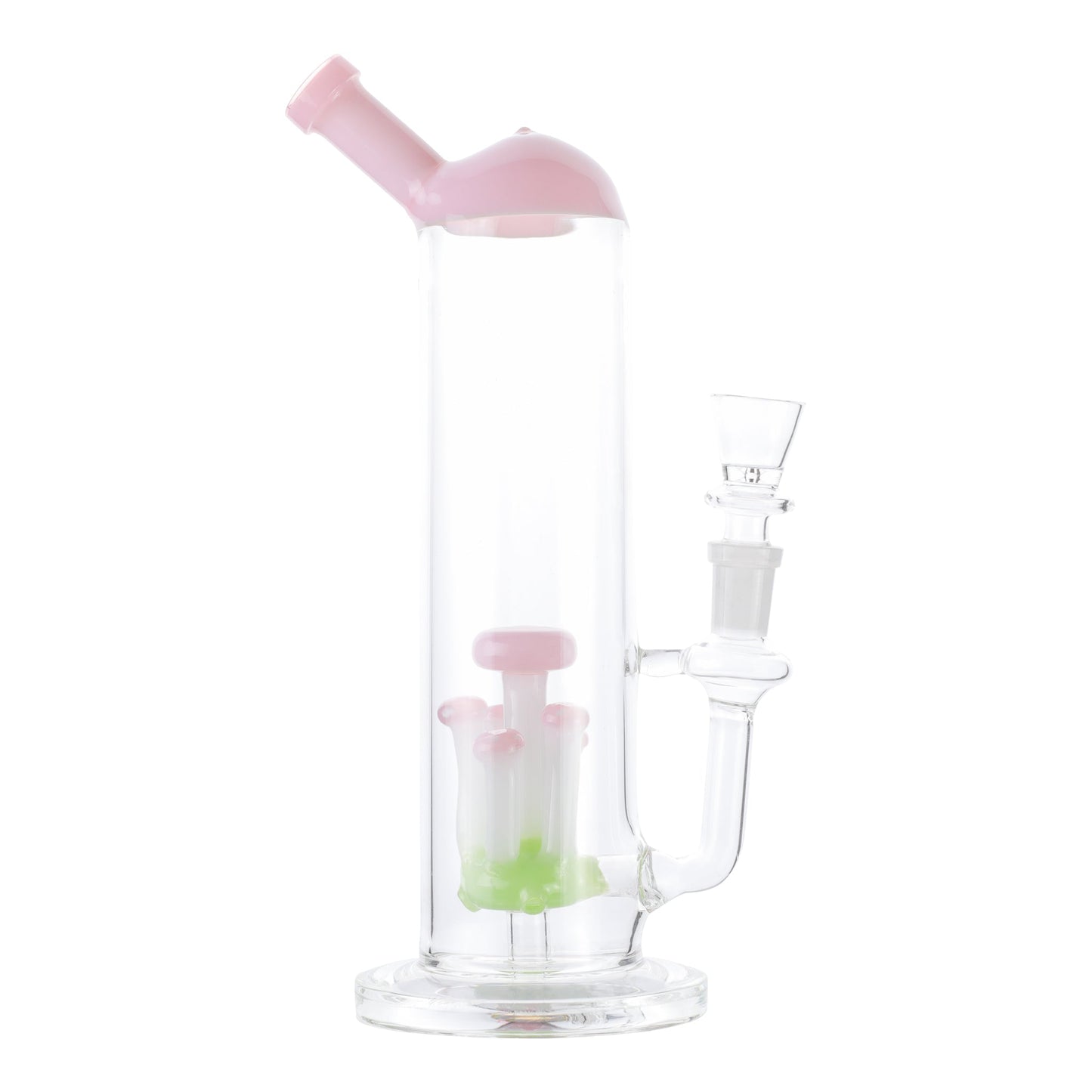 Allied International Pink Mushroom Percolator Bong 10in