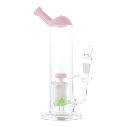 Allied International Pink Mushroom Percolator Bong 10in