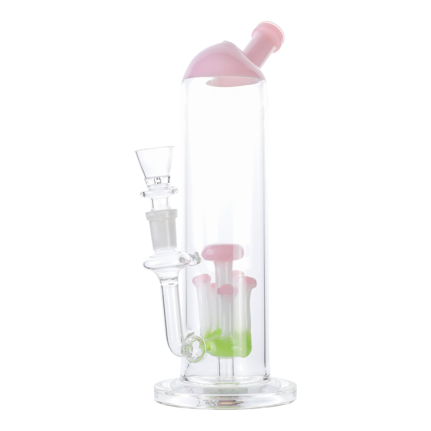 Allied International Pink Mushroom Percolator Bong 10in