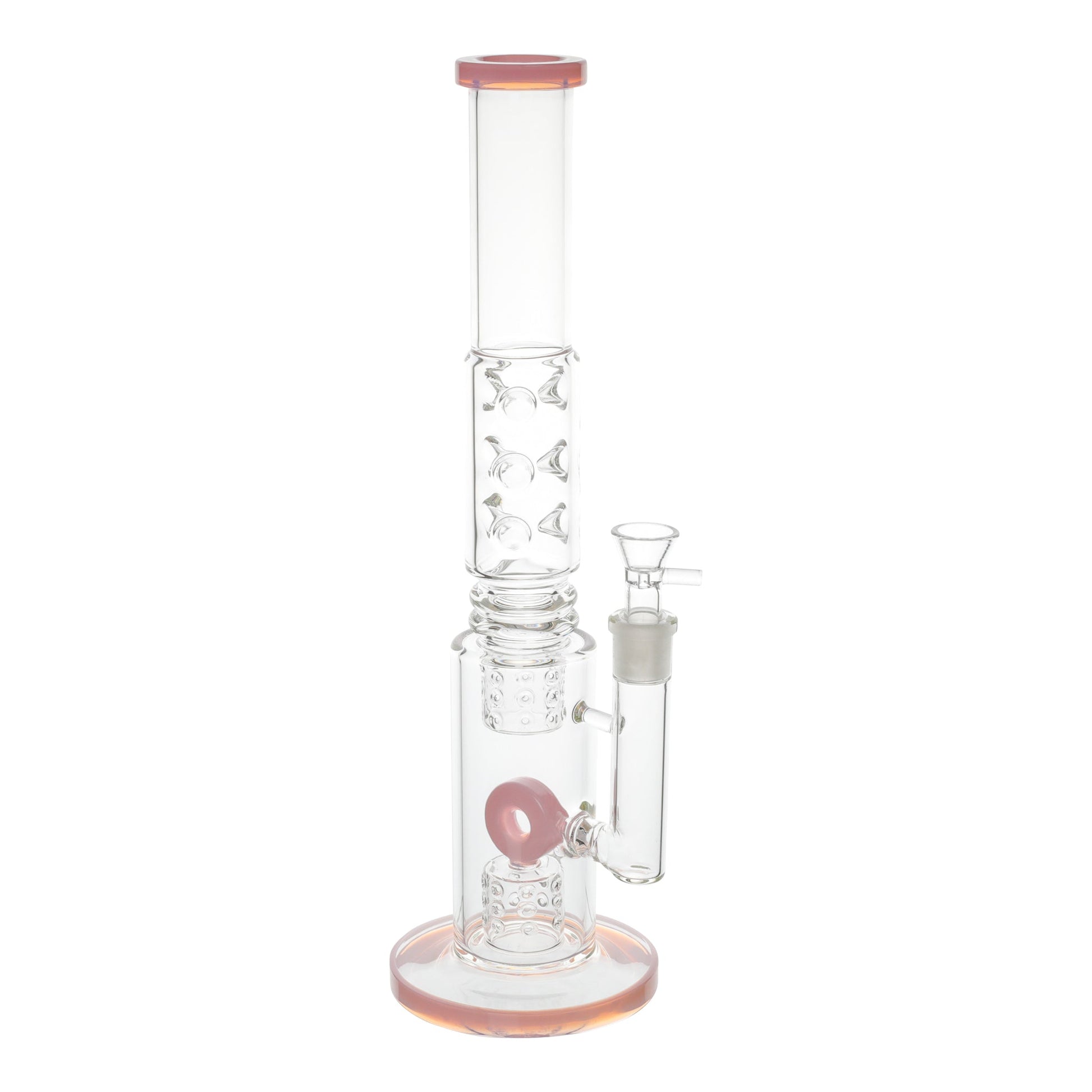 Amy Pink Oh My Bong 17in Triple Percolator Straight Tube