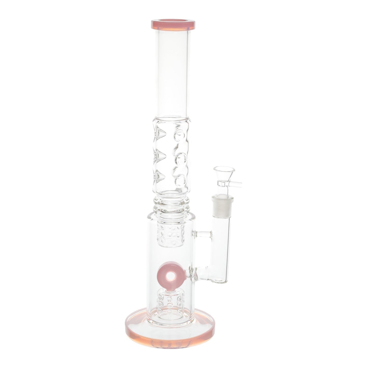 Amy Pink Oh My Bong 17in Triple Percolator Straight Tube