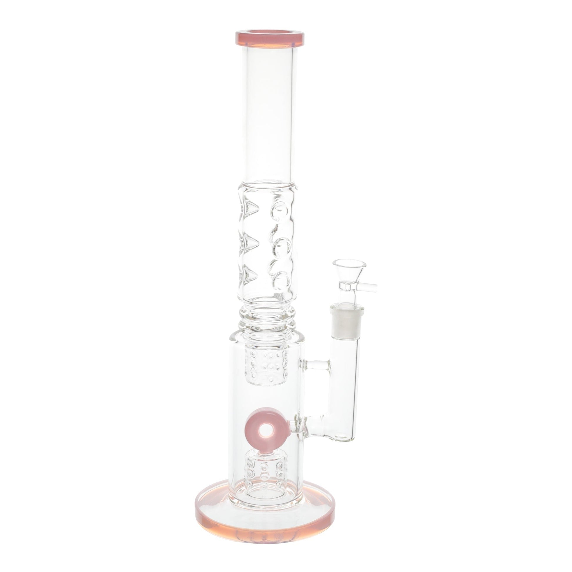 Amy Pink Oh My Bong 17in Triple Percolator Straight Tube
