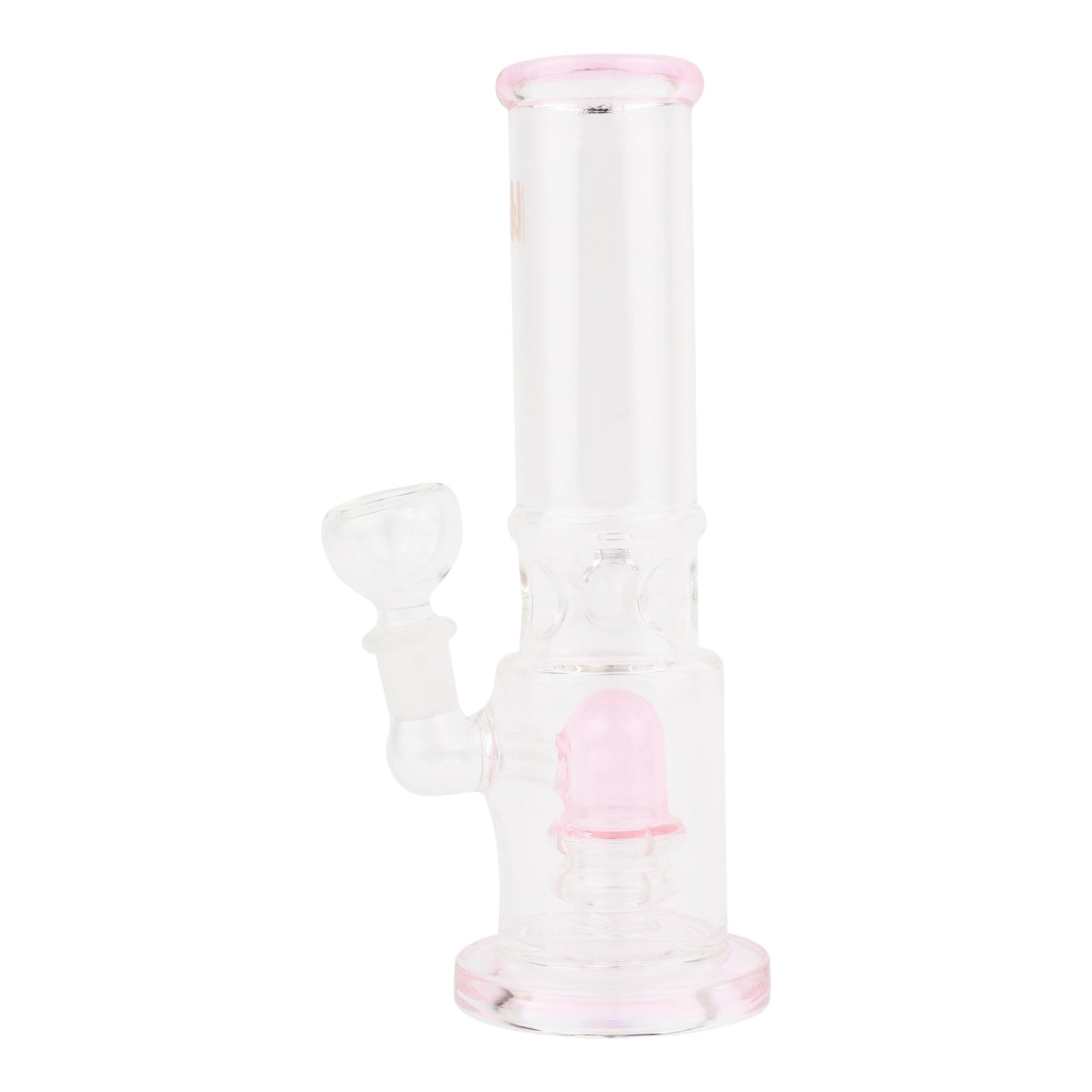 Pink Pinched Perc Bong 7in
