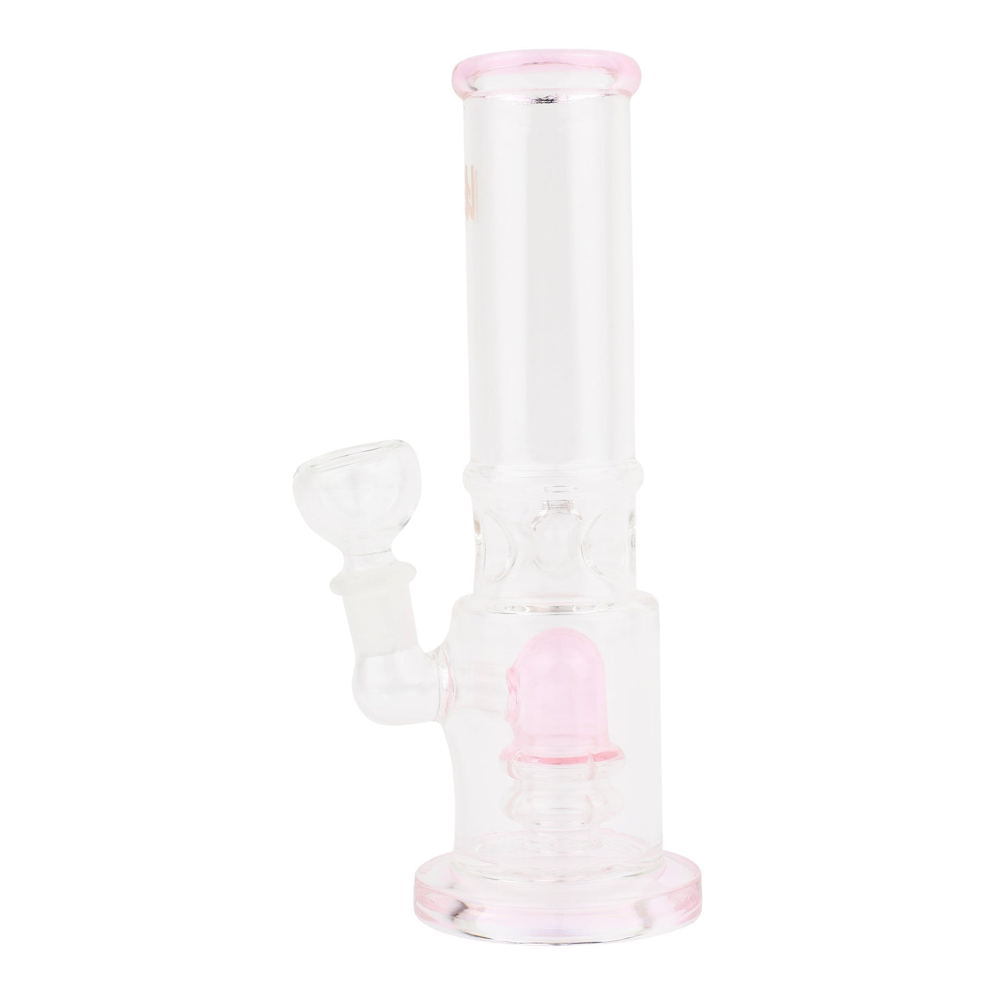 Pink Pinched Perc Bong 7in