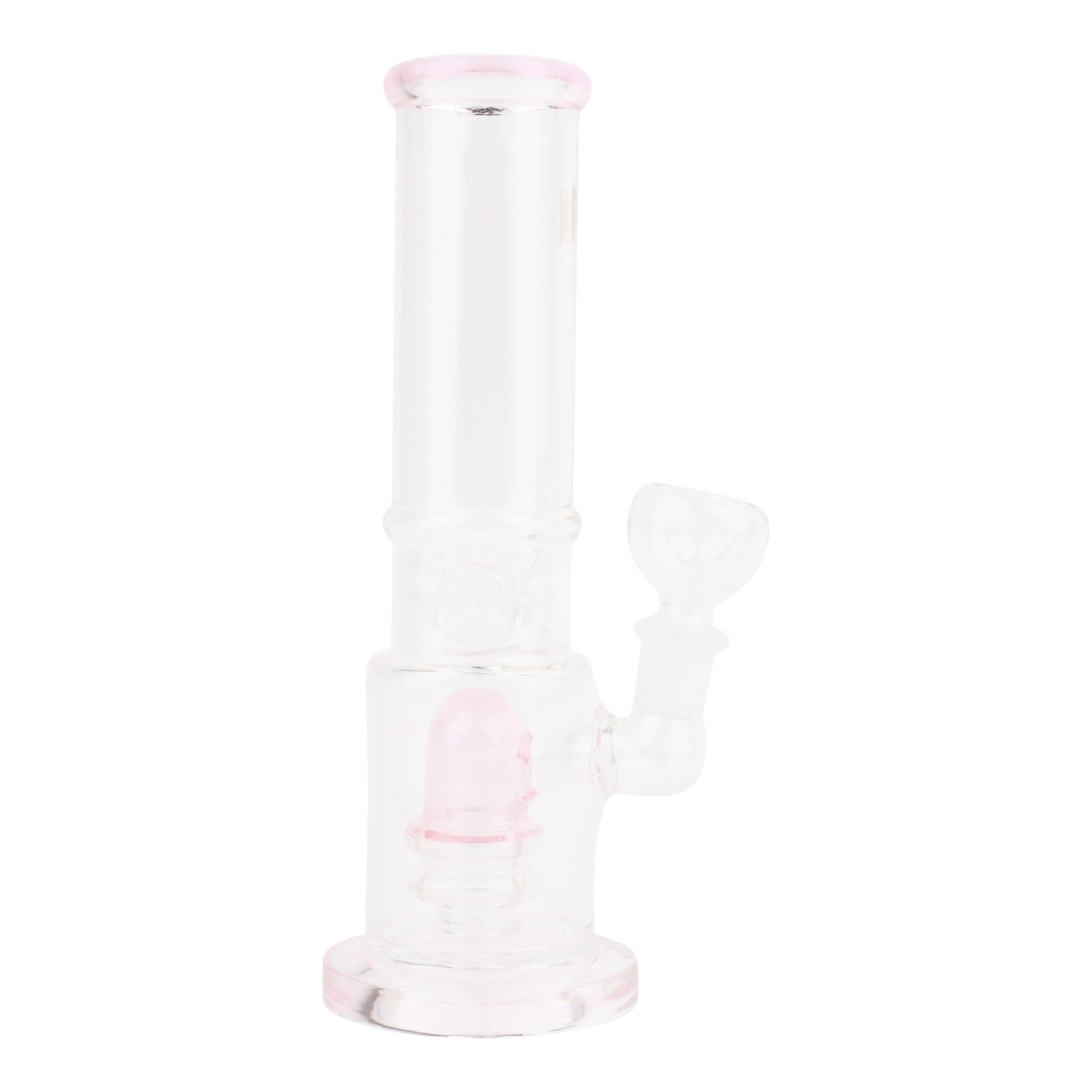 Pink Pinched Perc Bong 7in