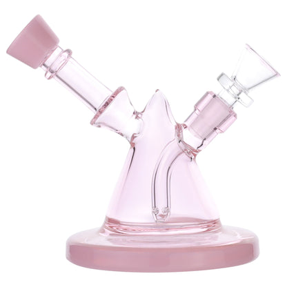 Royal Glass Pink Pyramid Scheme Bubbler Bong 6in
