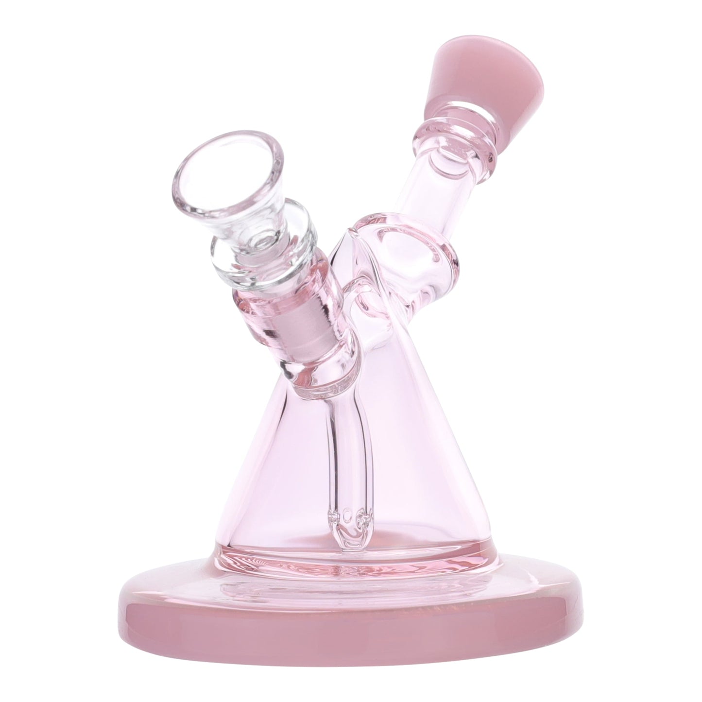 Royal Glass Pink Pyramid Scheme Bubbler Bong 6in