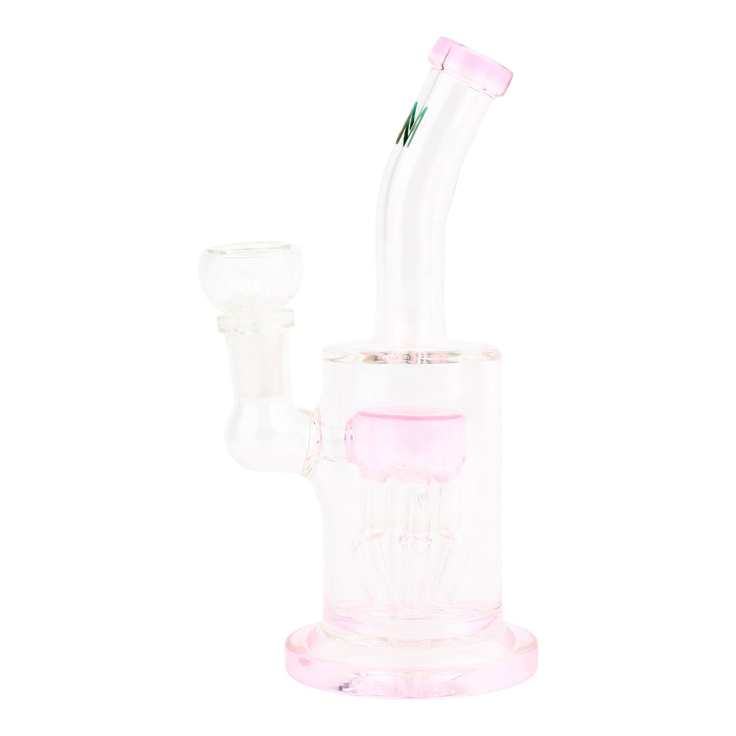 Allied International Pink Tilted Tree Perc Bong 7in