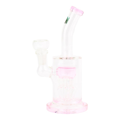Allied International Pink Tilted Tree Perc Bong 7in