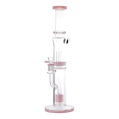 Pink Tower Of Power Percolator Bong 16in