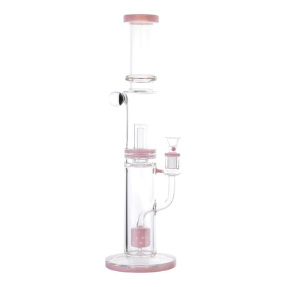 Pink Tower Of Power Percolator Bong 16in
