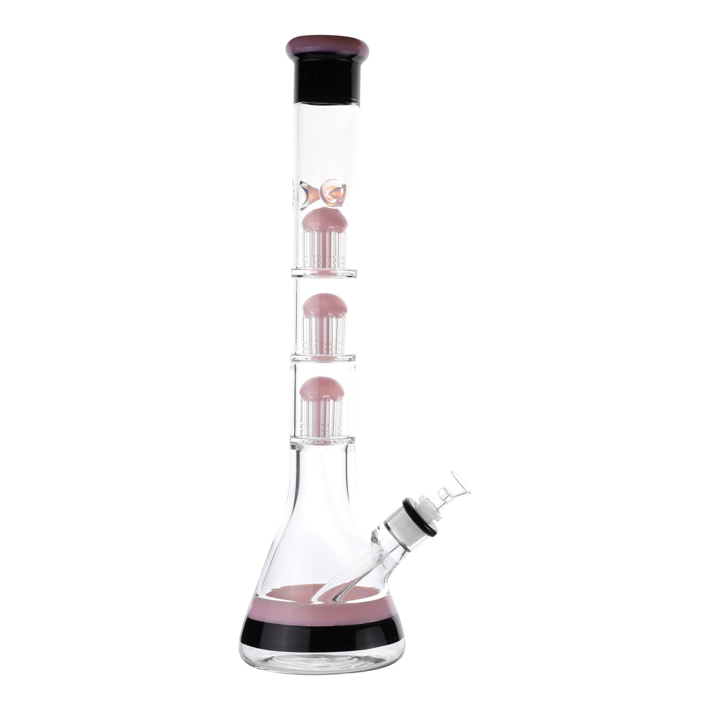 Royal Glass Pink Triple Dipped Tree Perc Bong 18in