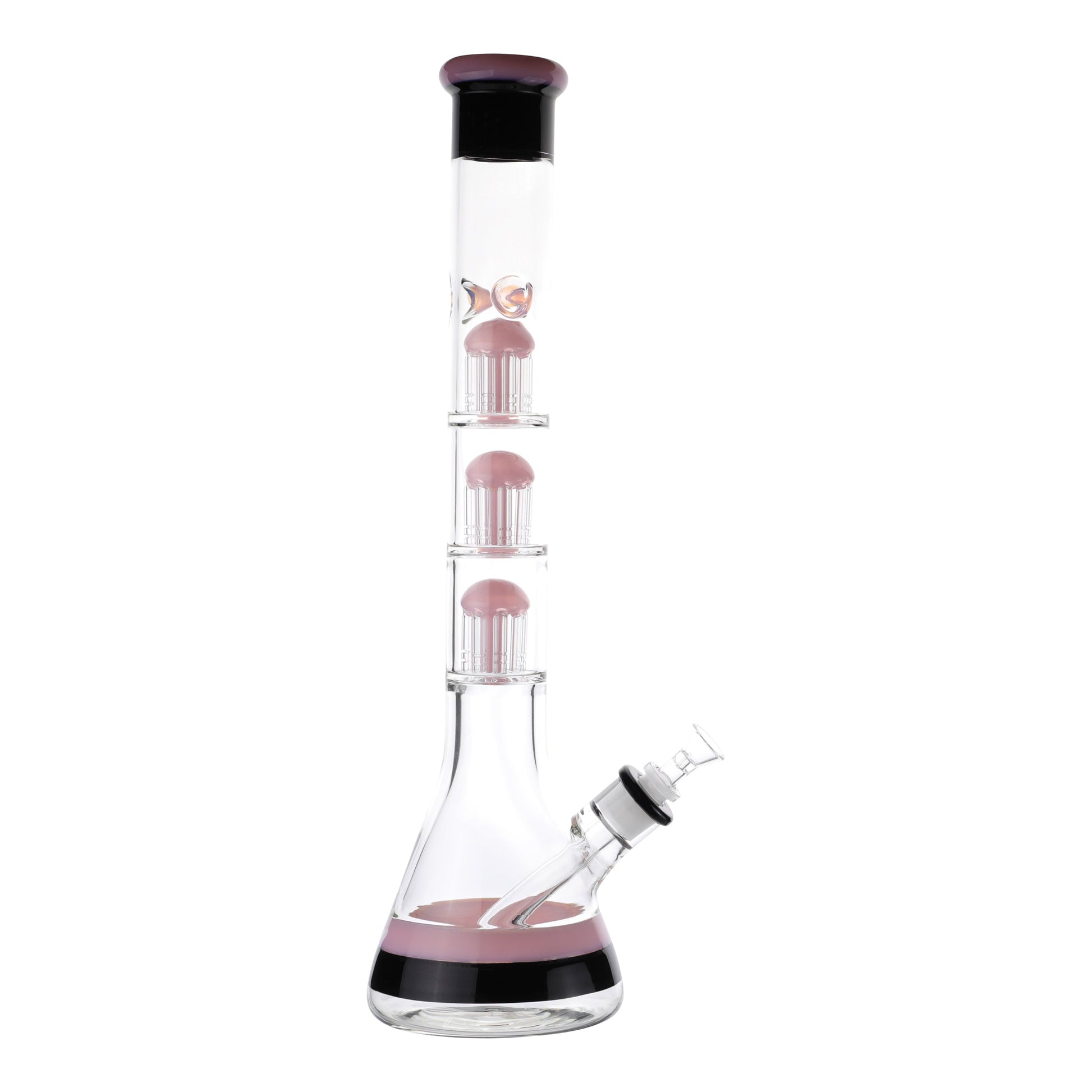 Royal Glass Pink Triple Dipped Tree Perc Bong 18in