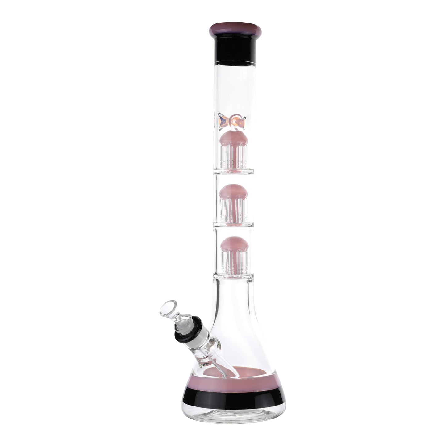 Royal Glass Pink Triple Dipped Tree Perc Bong 18in
