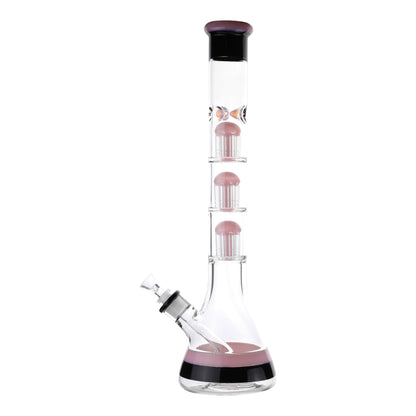 Royal Glass Pink Triple Dipped Tree Perc Bong 18in