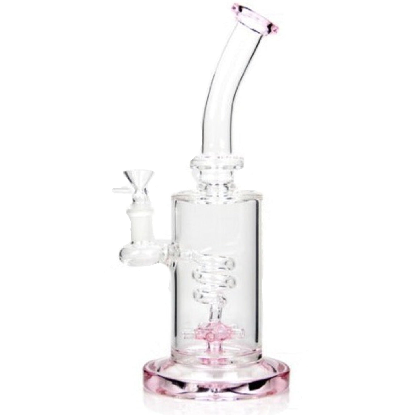 Amy Pink Twisted Coil Bong 12in