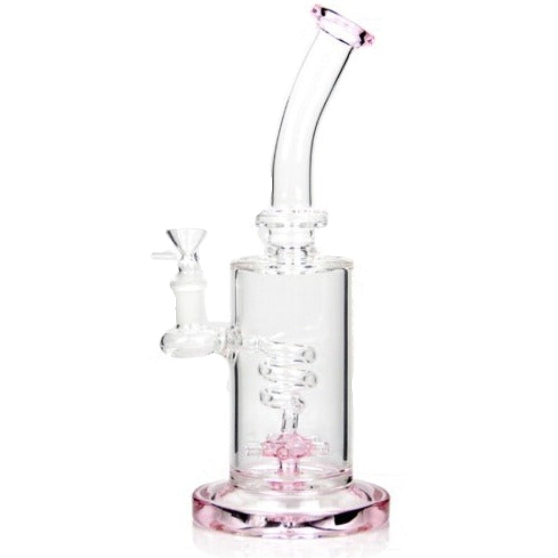 Amy Pink Twisted Coil Bong 12in
