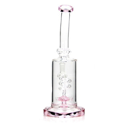 Amy Pink Twisted Coil Bong 12in