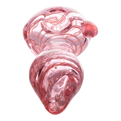 Pink Twisted Glass Pipe 4in Borosilicate Spoon